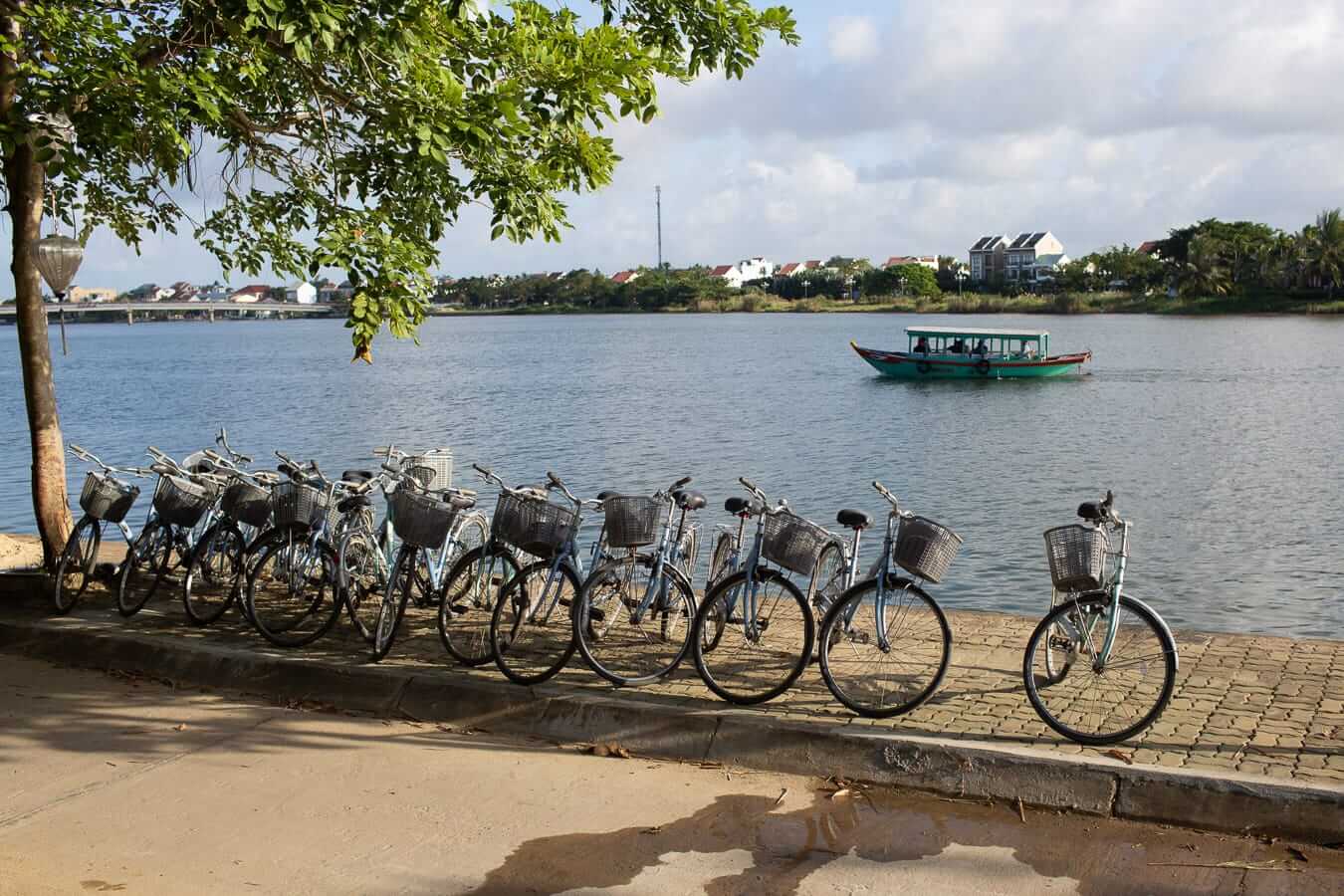 Parked bikes: Hoi An cycling